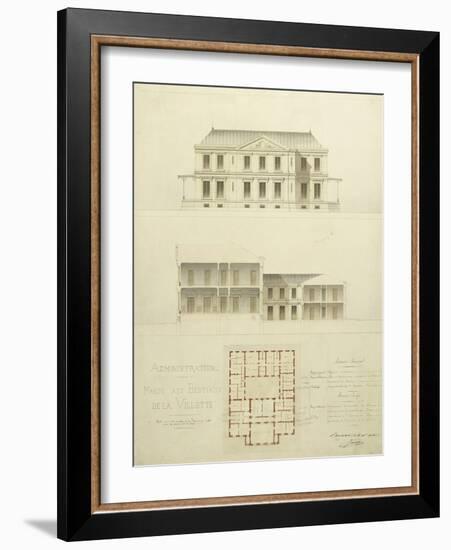La Villettte Slaughterhouse and Cattle Market, Buildings of the Administration-Victor Baltard-Framed Giclee Print