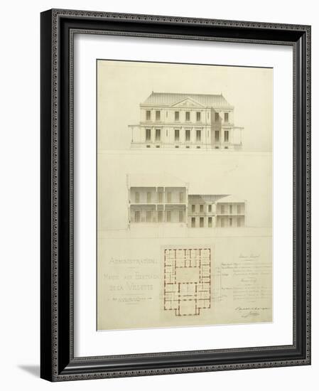 La Villettte Slaughterhouse and Cattle Market, Buildings of the Administration-Victor Baltard-Framed Giclee Print