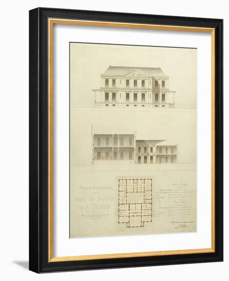 La Villettte Slaughterhouse and Cattle Market, Buildings of the Administration-Victor Baltard-Framed Giclee Print