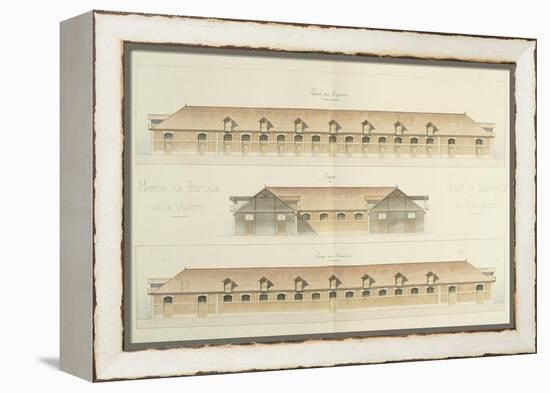 La Villettte Slaughterhouse and Cattle Market, Paris-Victor Baltard-Framed Premier Image Canvas