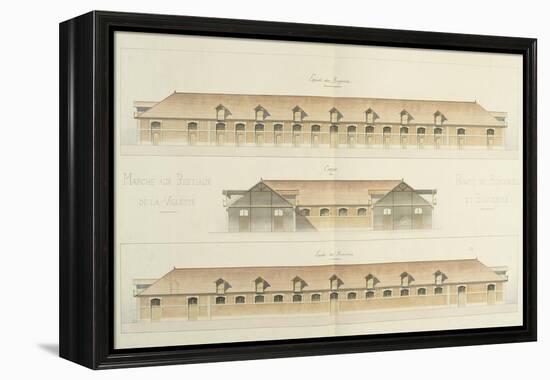 La Villettte Slaughterhouse and Cattle Market, Paris-Victor Baltard-Framed Premier Image Canvas