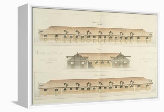 La Villettte Slaughterhouse and Cattle Market, Paris-Victor Baltard-Framed Premier Image Canvas