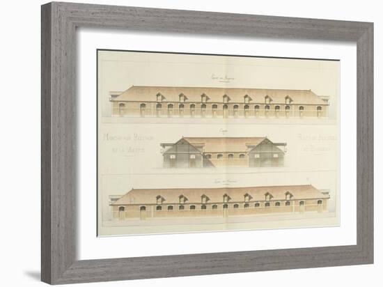 La Villettte Slaughterhouse and Cattle Market, Paris-Victor Baltard-Framed Giclee Print