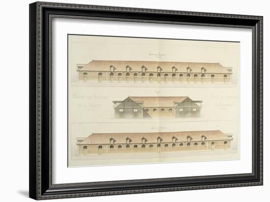 La Villettte Slaughterhouse and Cattle Market, Paris-Victor Baltard-Framed Giclee Print