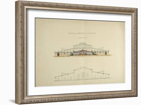 La Villettte Slaughterhouse and Cattle Market, Paris-Victor Baltard-Framed Giclee Print