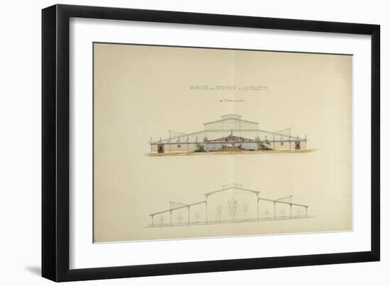 La Villettte Slaughterhouse and Cattle Market, Paris-Victor Baltard-Framed Giclee Print