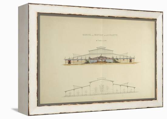 La Villettte Slaughterhouse and Cattle Market, Paris-Victor Baltard-Framed Premier Image Canvas