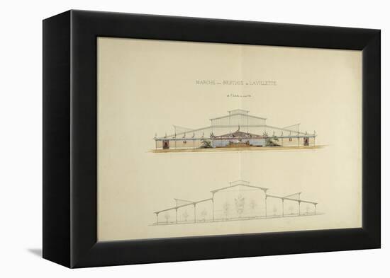 La Villettte Slaughterhouse and Cattle Market, Paris-Victor Baltard-Framed Premier Image Canvas