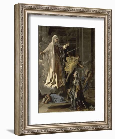 La vision de Sainte Françoise Romaine-Nicolas Poussin-Framed Giclee Print