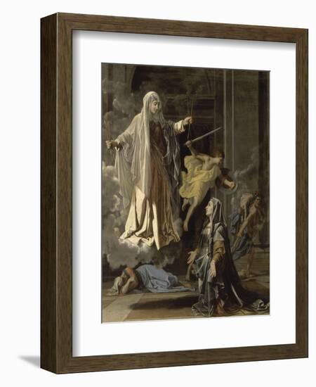 La vision de Sainte Françoise Romaine-Nicolas Poussin-Framed Giclee Print