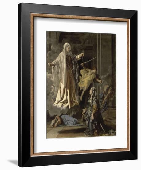 La vision de Sainte Françoise Romaine-Nicolas Poussin-Framed Giclee Print