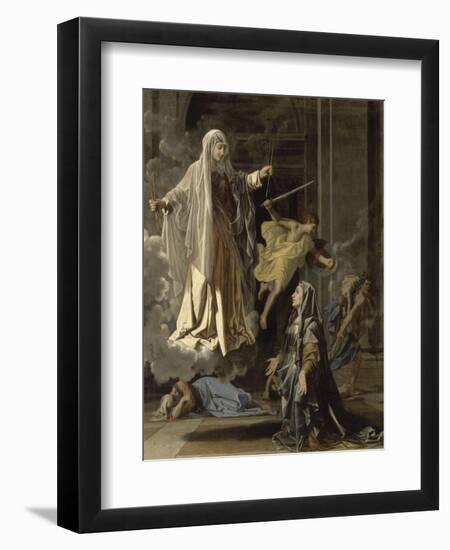 La vision de Sainte Françoise Romaine-Nicolas Poussin-Framed Giclee Print