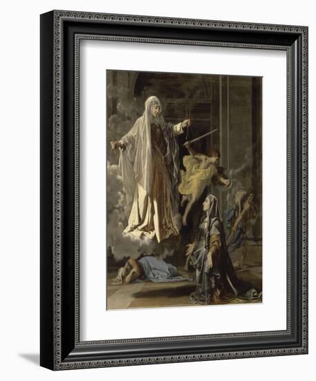 La vision de Sainte Françoise Romaine-Nicolas Poussin-Framed Giclee Print