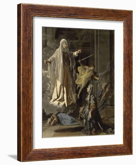 La vision de Sainte Françoise Romaine-Nicolas Poussin-Framed Giclee Print