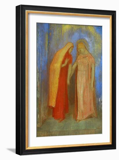 La Visitation - Saint Mary visits Saint Elisabeth R.F. 35757 .-Odilon Redon-Framed Giclee Print