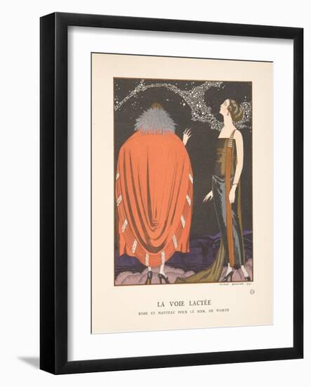 La Voie Lactée, from a Collection of Fashion Plates, 1921 (Pochoir Print)-Georges Barbier-Framed Giclee Print