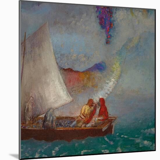 La Voile Grise, C.1900-05 (Oil on Canvas)-Odilon Redon-Mounted Giclee Print