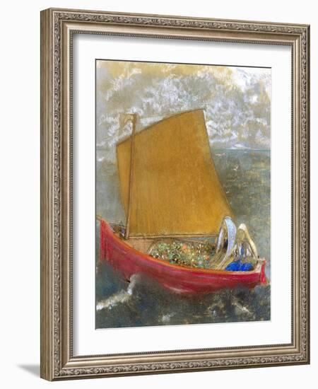 La Voile Jaune (The Yellow Sail)-Odilon Redon-Framed Giclee Print