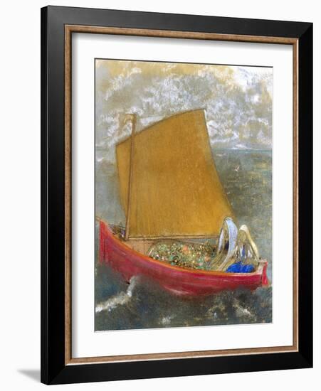 La Voile Jaune (The Yellow Sail)-Odilon Redon-Framed Giclee Print