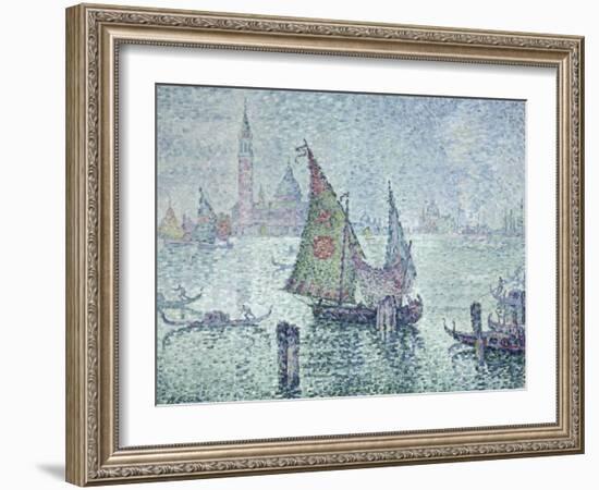 La voile verte, Venise-Paul Signac-Framed Giclee Print