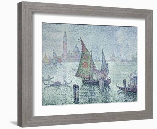 La voile verte, Venise-Paul Signac-Framed Giclee Print