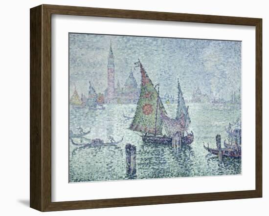 La voile verte, Venise-Paul Signac-Framed Giclee Print