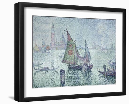 La voile verte, Venise-Paul Signac-Framed Giclee Print