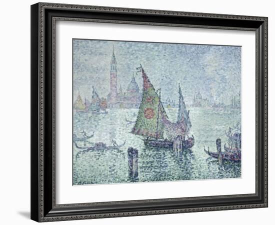 La voile verte, Venise-Paul Signac-Framed Giclee Print