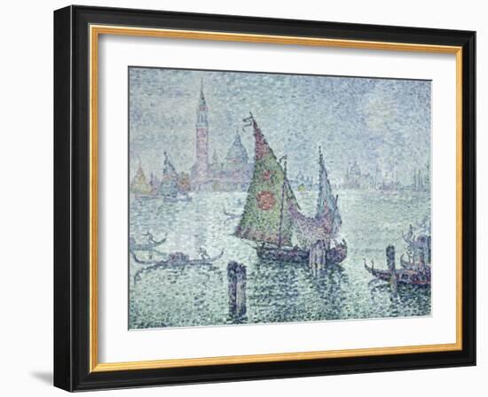 La voile verte, Venise-Paul Signac-Framed Giclee Print