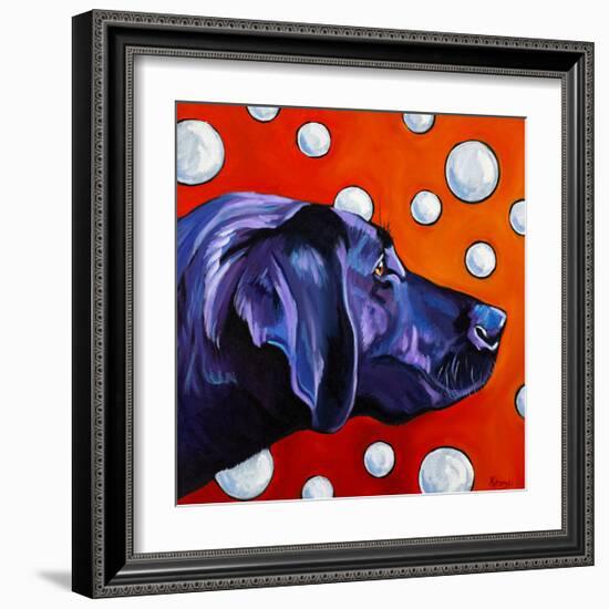 Lab and Bubbles-Kathryn Wronski-Framed Art Print