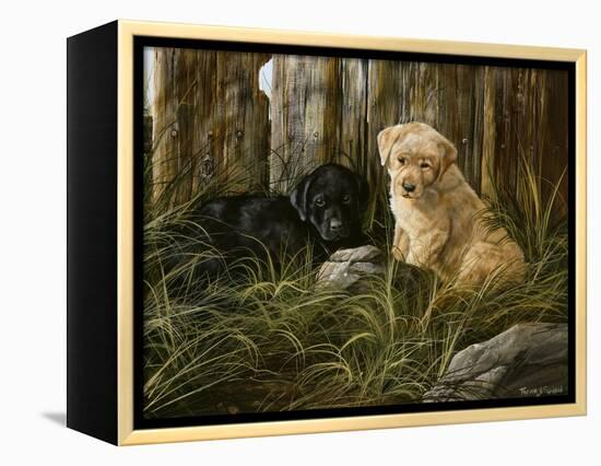 Lab Pup Pair-Trevor V. Swanson-Framed Premier Image Canvas