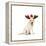 Lab Puppy Wearing Antlers-Lew Robertson-Framed Premier Image Canvas