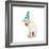 Lab Puppy Wearing Birthday Hat-Lew Robertson-Framed Photographic Print