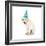 Lab Puppy Wearing Birthday Hat-Lew Robertson-Framed Photographic Print