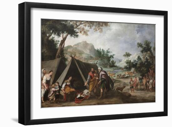 Laban Searching for His Stolen Household Gods, C.1665-1670 (Oil on Canvas)-Bartolome Esteban Murillo-Framed Giclee Print