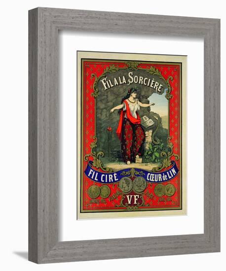 Label for 'Fil a La Sorciere' Brand of Sewing Thread-null-Framed Giclee Print