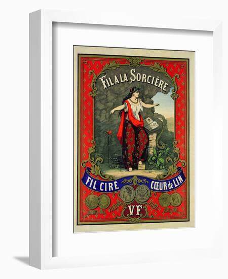 Label for 'Fil a La Sorciere' Brand of Sewing Thread-null-Framed Giclee Print