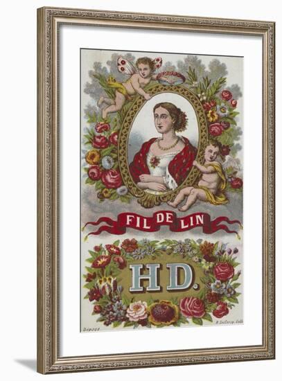 Label for Linen Thread-null-Framed Giclee Print