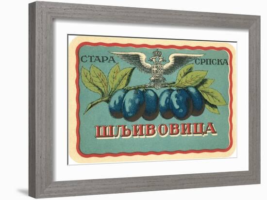 Label for Russian Grape Product-null-Framed Art Print
