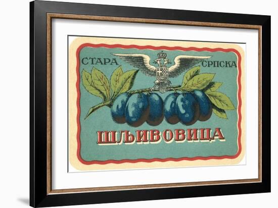 Label for Russian Grape Product-null-Framed Art Print