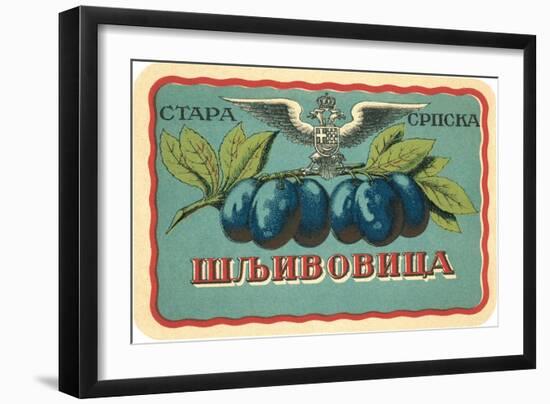 Label for Russian Grape Product-null-Framed Art Print