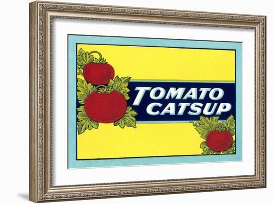 Label for Tomato Catsup-null-Framed Art Print