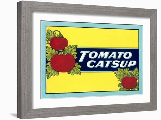 Label for Tomato Catsup-null-Framed Art Print