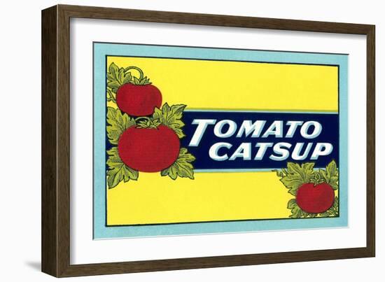 Label for Tomato Catsup-null-Framed Art Print