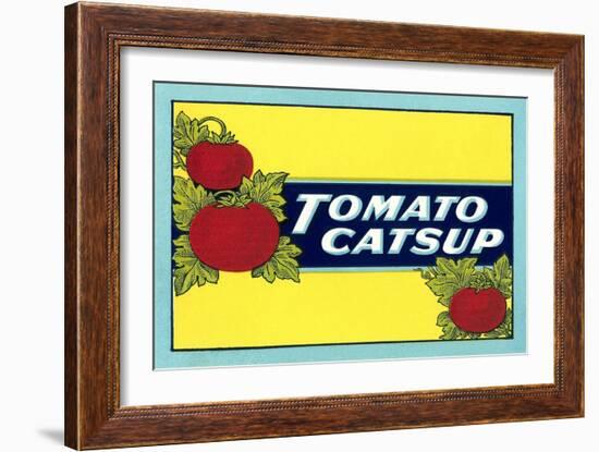 Label for Tomato Catsup-null-Framed Art Print