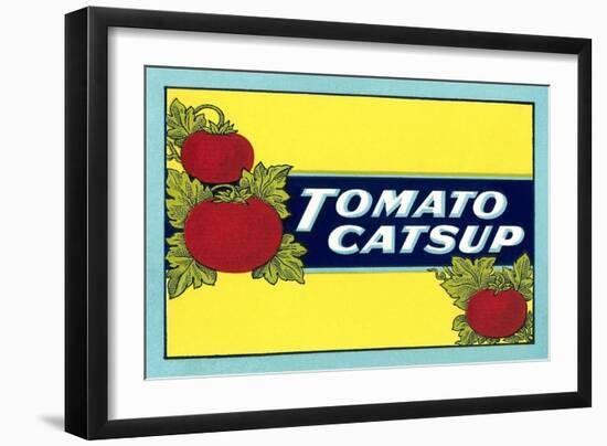 Label for Tomato Catsup-null-Framed Art Print