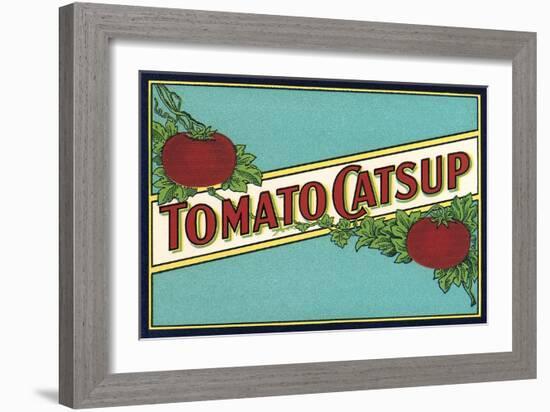Label for Tomato Catsup-null-Framed Art Print