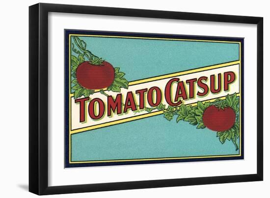 Label for Tomato Catsup-null-Framed Art Print