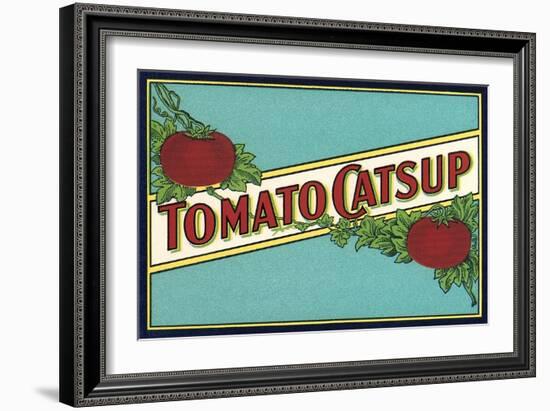 Label for Tomato Catsup-null-Framed Art Print