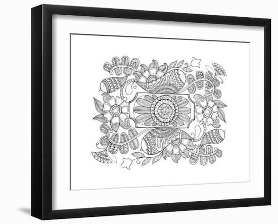 Label Pattern 1-Neeti Goswami-Framed Art Print